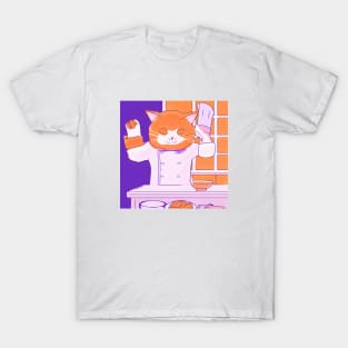 orange cat cooking 03 T-Shirt